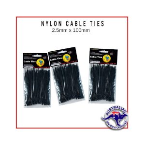 Black Nylon Cable Ties 2.5x100mm