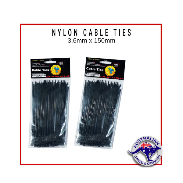 150 cable ties in 3 different sizes 