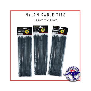 Black Nylon Cable Ties 3.6x250mm